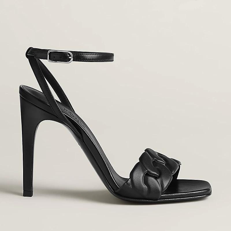 Giày Hermes Gala 105 Sandal Nữ Đen